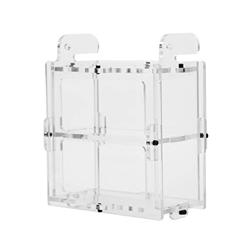 Parrot Feeder 2-Slot Acrylic Food Feeders Container Clear Automatic Parakeet Bird Cage Accessories for Small to Medium Birds