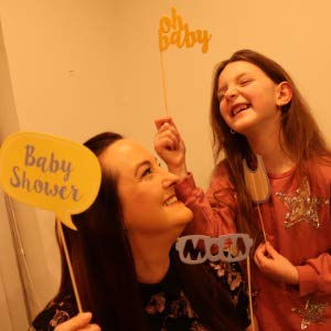 Baby Shower Photo Props, Selfie Props, Gender Reveal Photo Props Pack of 14