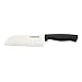 Farberware Edgekeeper 5-Inch Santoku Knife with Self-Sharpening Blade Cover, High Carbon-Stainless Steel Kitchen Knife with Ergonomic Handle, Razor-Sharp Knife, Black