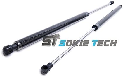 Sokietech Carbon Fiber Shock Spring Strut Rod Prop Lift Support Gas Hood Damper Kit for 2007~2013 Nissan Qashqai J11