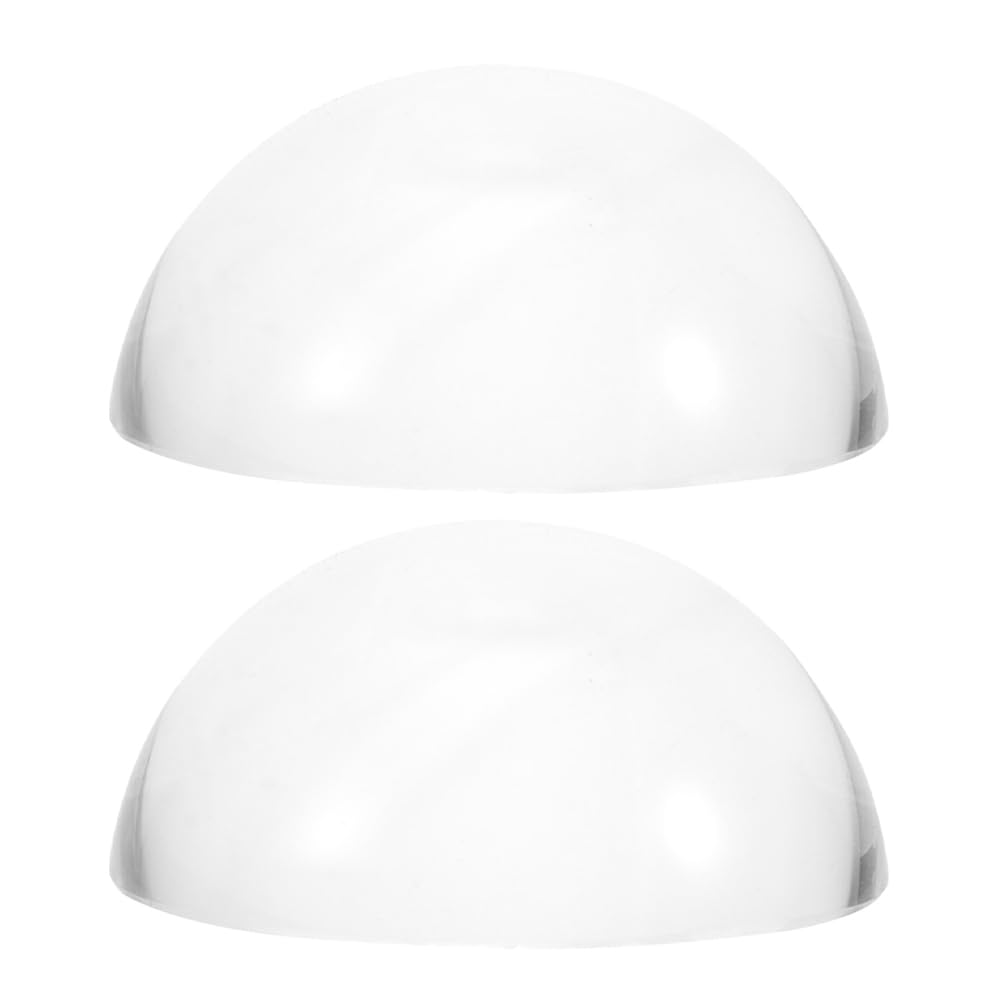 VILLFUL Glass Paperweight Hemisphere 2 Pack Clear Weighted Dome for Calligraphy Sewing Quilting Desk Use Multifunctional Tailor Paper Weight Tool
