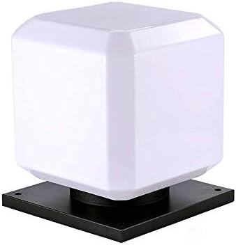 Magosca Patio Classic Aluminium Die-Casting Acrylic Pillar Lamp E27 Outdoor IP54 Waterproof European Column Light Villa Door Gate Post Lamp Lawn External Swimming Pool Landscape Lantern