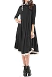 Pastel by Vivienne Women's Midi Swing Dress With Crochet Lace Trim Detail
