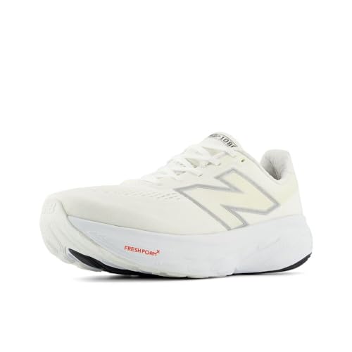 New Balance Men's Fresh Foam X 1080 V14 Running Shoe, White/Silver Metallic/Sea…