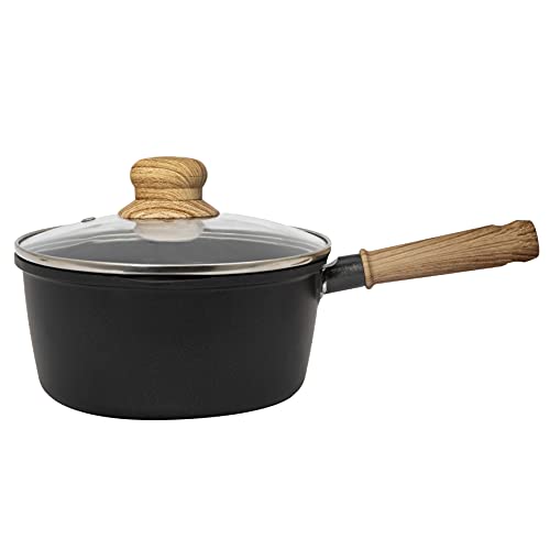 Country Kitchen Cookware Aluminum Saucepan, 1.5 Quart, Non Stick