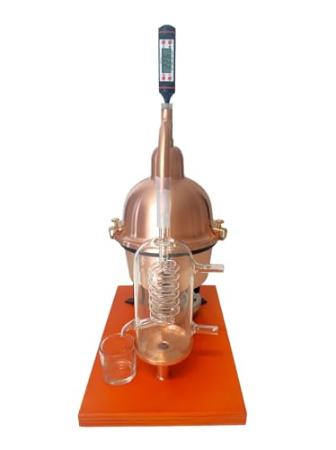 Alembic Copper Essential Oil Distiller with Glass Condensing Coil