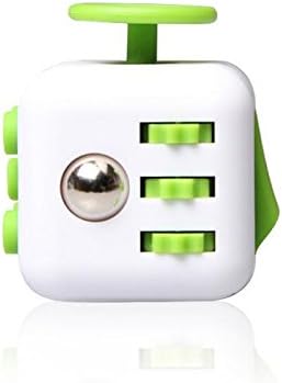 Green Fidget Cube Relieves Stress And Anxiety for Children and Adults With KeyChain
