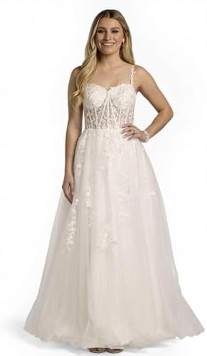 David's Bridal Drop Waist Satin A-Line Wedding Dress, Women's Size 0, Soft  White at Amazon Women's Clothing store