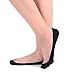 Soxbang Womens Truly No Show Socks for Flats Heels Non Slip Cotton Ultra Low Cut Liner Socks(6-Black+Nude,5-7.5)