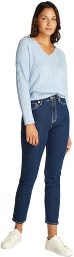 Damen Jeans Hose Slim Cigarette Ace High Waist, Blau (Ace), 32W/29L