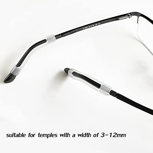 PTSLKHN Silicone Eyeglass Ear Cushions, 5Pairs of Glasses Ear Grip