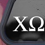 CHI OMEGA Sorority White Sticker Decal Chi-O Laptop Die-cut White Sticker Decal
