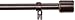 Amazon Basics 1-inch Wall Curtain Rod with Cap Finials -36