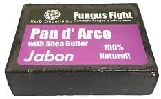 FUNGUS FIGHT Pau d'Arco Soap for Skin Health (2 pack) Infused with Olive Oil, Shea Butter, Tea Tree Oil, and Coconut Oil