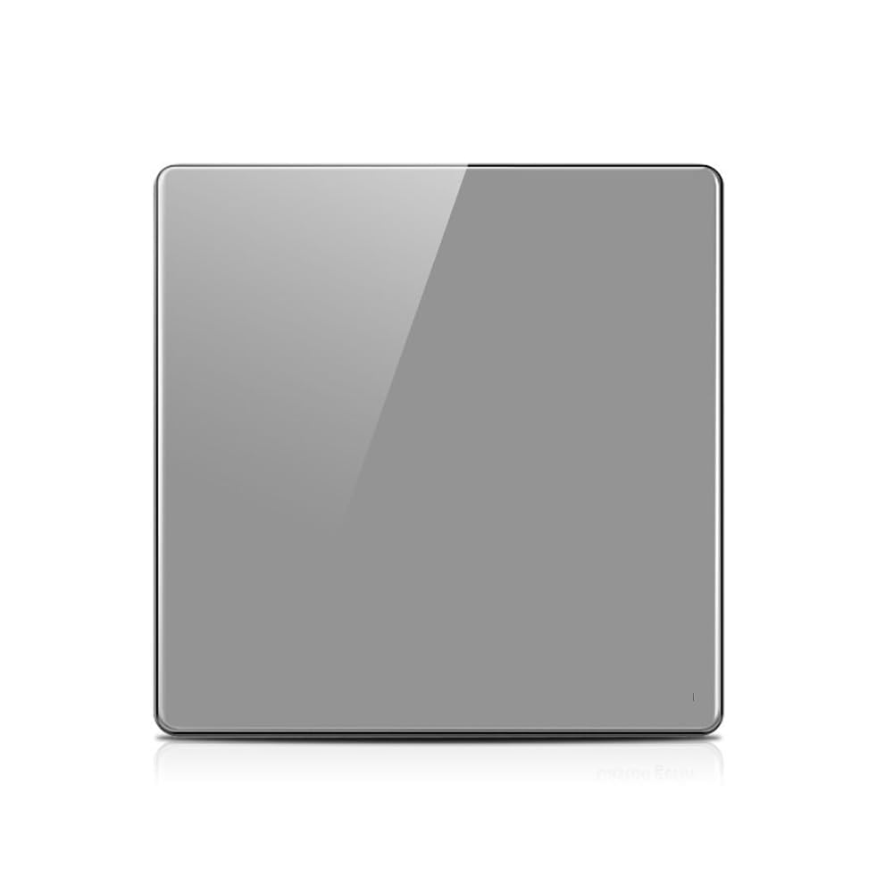 ZFQ Big Rocker Button Switch, Modern Acrylic Crystal Glass Grey Wall Panel, Electrical Single Light Switch, 1 Gang 1 Way, 16A 250V — image 1