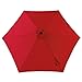 FLAME&SHADE 9ft Patio Umbrella Outdoor - Table Umbrella with Push Button Tilt and Crank, UV Protection, 6 Sturdy Ribs, Market Umbrella for Garden, Deck, Backyard, Lawn, Pool and Beach(Red)