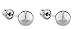14k White Gold Screw Back Ball Earring Studs (BM-YWU6-SCMJ)