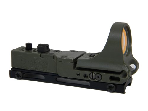C-MORE Systems Railway Red Dot Sight with Standard Switch, Olive Drab Green, 4 MOA - Thumbnail 2