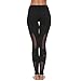 FEIVO Yoga Pants, Women's Power Flex Yoga Pants Tummy Control Workout Yoga Capris Pants Leggings,Mesh-black5,Medium
