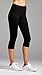 Premium Ultra Soft Womens High Waisted Capri Leggings in Solids and Prints - Cropped Length - Capri Length Black - One Size
