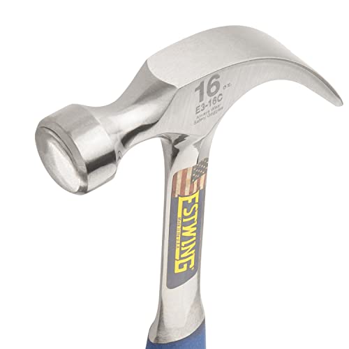 ESTWING Hammer 16 oz Curved Claw with Smooth Face & Shock Reduction