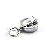 Elemart(TM) 2Pcs Full-metal Retractable Chain Pull ID Badge Key Card with Belt Loop Clasp & Key Ring Tagging Holders with Belt Clip Badge Reels for Keys-ids-badges in Silver