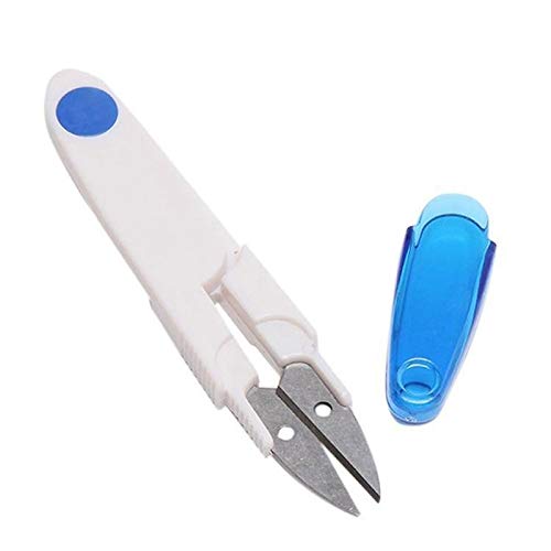 lzndeal Thread Tailors Cutter,Thread Snips Sewing Snippers,Clothes Embroidery Craft,Portable Easy Grip Handle Scissors Sewing Snip Thread Tailors Cutter with Safety Cover - Thumbnail 4