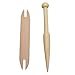 Monrocco 2pcs Natural Wooden Shuttles Weaving Sticks Weaving Accessory Bundle Handcrafts Tool for Knitted Crafts