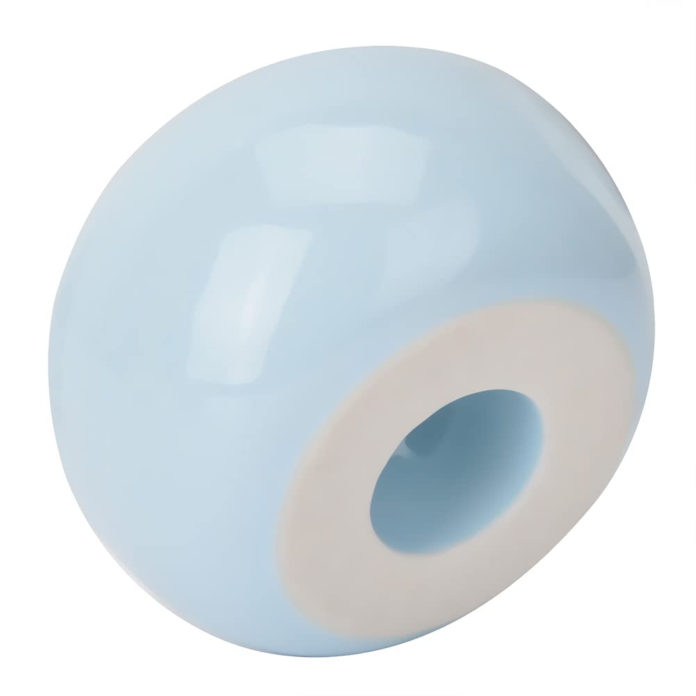 Toothbrush Holder Mini Cute Ceramics Couple Toothbrush Holder Donut Shape Candy Color Stand Bathroom Toothbrush Base (Blue)