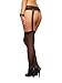 Dreamgirl Women's Verona Plus Size Sheer Garter Belt Pantyhose, Small
