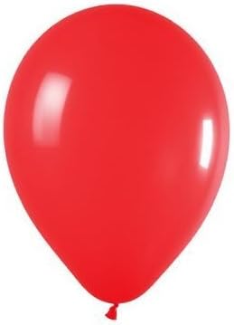 Red 12 Inches Metallic Helium Quality Latex Balloons - Pack of 50