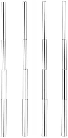 Portable Stainless Steel Drinking Straw Telescopic Straight Reusable Washable Metal Straws for Yeti, RTIC Tumbler Ozark Trail Ramblers Cups, Folding Wine Straw Travel Home Use