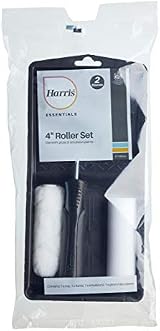Harris Essentials Mini Roller Set 4” Emulsion & Gloss Sleeves Tray Frame view 2