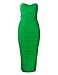 Women's Midi Cocktail Dresses Strapless Bandage Bodycon Dress Wedding Party Dress