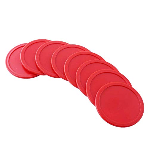 Goutoports No.1 Premium 8 Pack Air Hockey Pucks for Game Tables (Red)