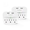 2 Pack 3-Outlet Surge Protector, Multi Plug Outlet Expander with 2 USB Wall Charger, Outlet Adapter with 490 Joules for…