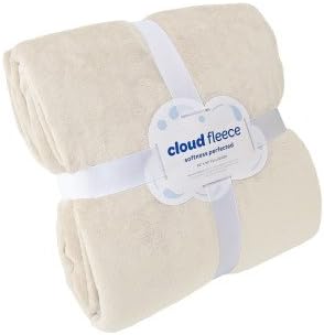 Cloud Full/Queen Fleece Blanket (Cream White)