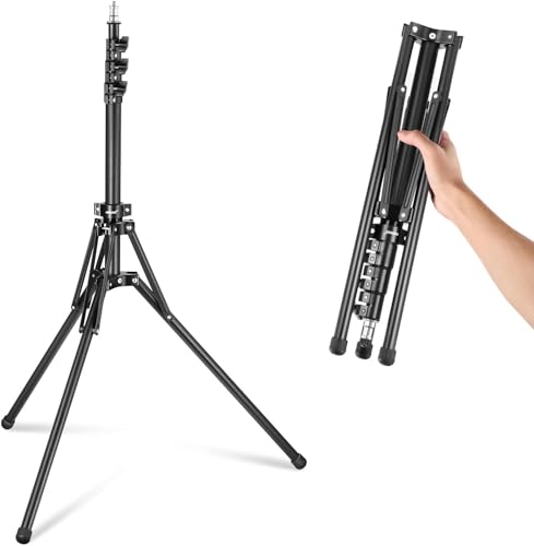 NEEWER Light Stand All Metal with 180° Reversible Legs, 70