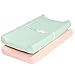 Designthology (U.S.) Changing Pad Cover Set 100% Cotton Muslin 2 Pack, Peachy Pink & Lt Green - Soft & Breathable for Boys and Girls