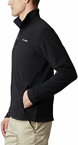 Casaco de lã com zíper completo columbia masculino, preto 010, m