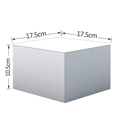Uni-Green 4-1/4" Square Shower Drain for Low Profile Shower Pan Drain, Chrome Plated and Adjustable Height, PVC Material for 2" Solvent Welded Pipe
