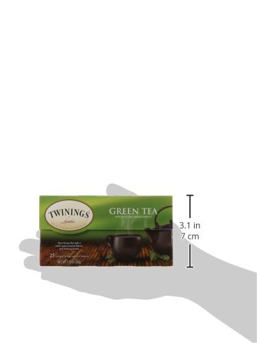 TWININGS OF LONDON PURE GREEN TEA BAGS, 25 COUNT