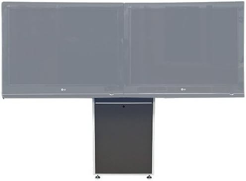 Dual Monitor Wall Mounted Electric Lift AV Cart