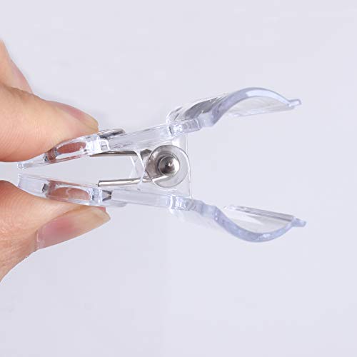Z Zicome 30 Pack Plastic Clear Clips Clamps, 1-1/2 Inch and 2 Inch Sizes - Thumbnail 2