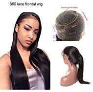 360 Lace Frontal Wig Straight Hair Brazilian Lace Human Hair Wigs 150% Density Straight 360 Lace Wig Pre Plucked Natural Hairline with Baby Hair For Black Women (14 inches)