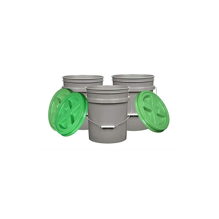 House Naturals 5 Gallon Food Grade Bucket Pail with Green Gamma Screw