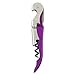 True TrueTap Metallic Purple Double Hinged Waiter’s Corkscrew, Stainless Steel Wine Key with Foil Cutter 4.75x0.5x1