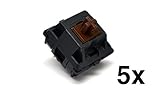 Cherry MX Brown Keyswitch (5 pack) - MX1AG1NN | Plate Mounted | Tactile Switch | by himalayanelixir