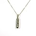 Jewish Mezuzah Case Pendant with Shin on Metal Necklace in Dark Gold Finish