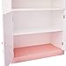 Fantasy Fields - Swan Lake Ballerina Kids Wooden Bookshelf with 3-Tier Shelf and Cabinet for Girls' Bedroom - House Shape, Hand-Crafted & Hand-Painted Furniture - White/Pink (TD-12717A)